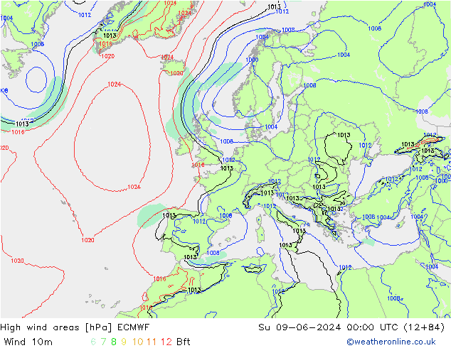Sturmfelder ECMWF So 09.06.2024 00 UTC