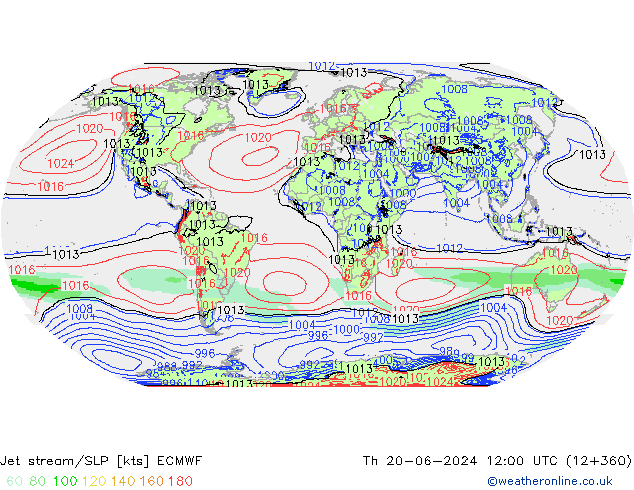 Courant-jet ECMWF jeu 20.06.2024 12 UTC