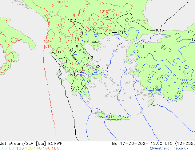 Jet stream ECMWF Seg 17.06.2024 12 UTC