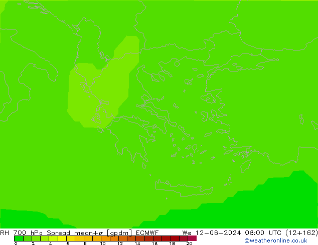 RV 700 hPa Spread ECMWF wo 12.06.2024 06 UTC