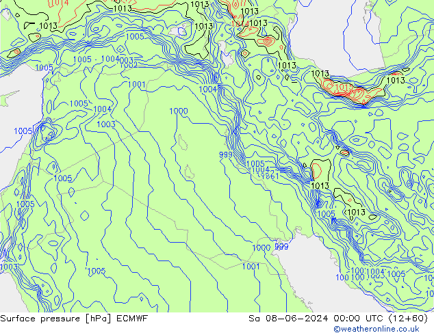 pression de l'air ECMWF sam 08.06.2024 00 UTC