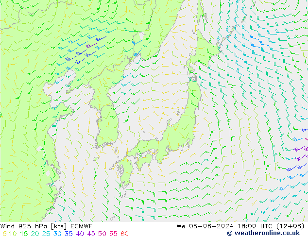 Wind 925 hPa ECMWF We 05.06.2024 18 UTC