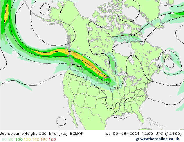 Courant-jet ECMWF mer 05.06.2024 12 UTC