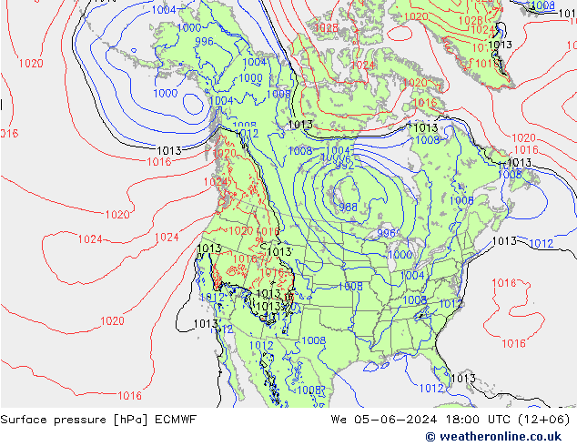 Bodendruck ECMWF Mi 05.06.2024 18 UTC