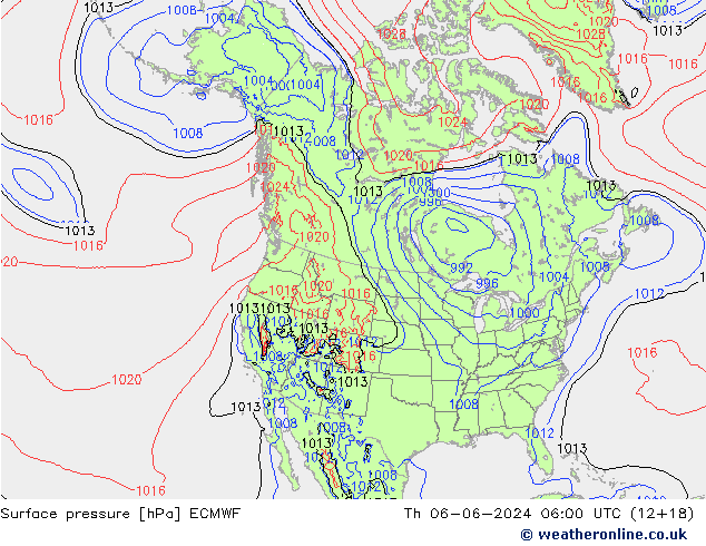 pression de l'air ECMWF jeu 06.06.2024 06 UTC