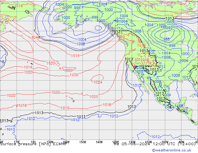 Yer basıncı ECMWF Çar 05.06.2024 12 UTC