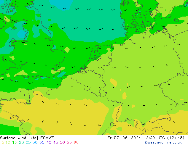  10 m ECMWF  07.06.2024 12 UTC