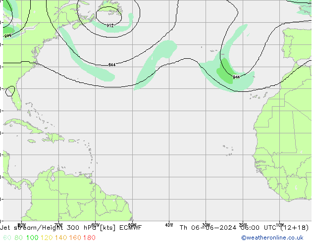 Straalstroom ECMWF do 06.06.2024 06 UTC