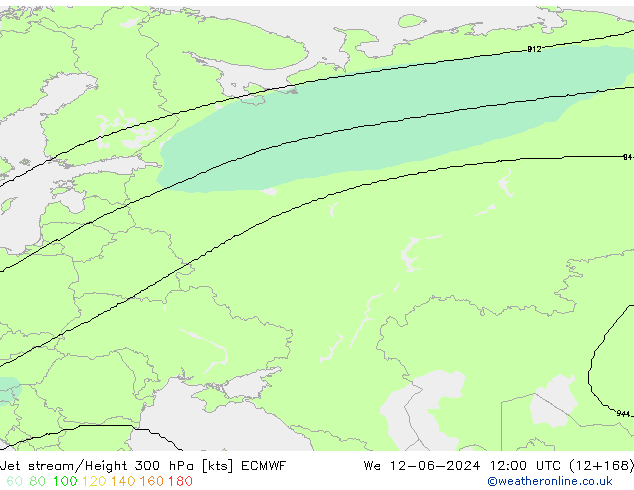 Courant-jet ECMWF mer 12.06.2024 12 UTC