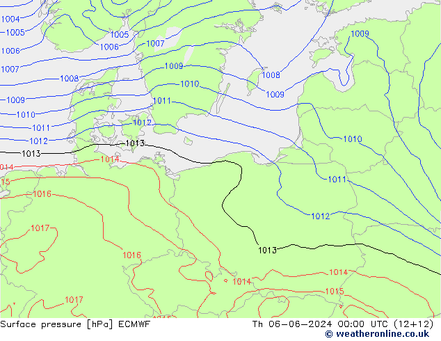 pression de l'air ECMWF jeu 06.06.2024 00 UTC