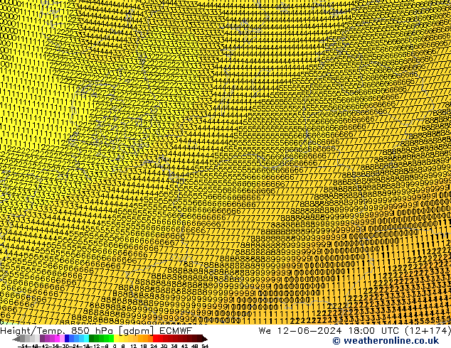 Height/Temp. 850 hPa ECMWF  12.06.2024 18 UTC