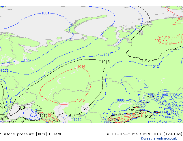 pression de l'air ECMWF mar 11.06.2024 06 UTC