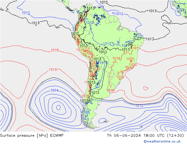 pression de l'air ECMWF jeu 06.06.2024 18 UTC