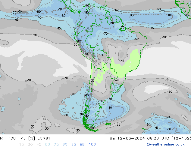 RV 700 hPa ECMWF wo 12.06.2024 06 UTC