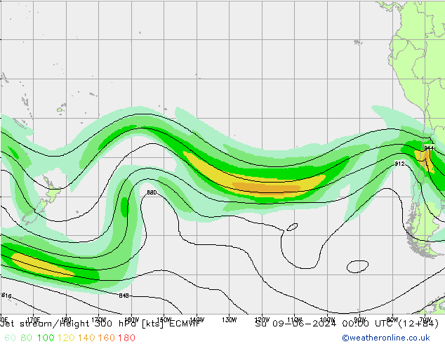 Corrente a getto ECMWF dom 09.06.2024 00 UTC