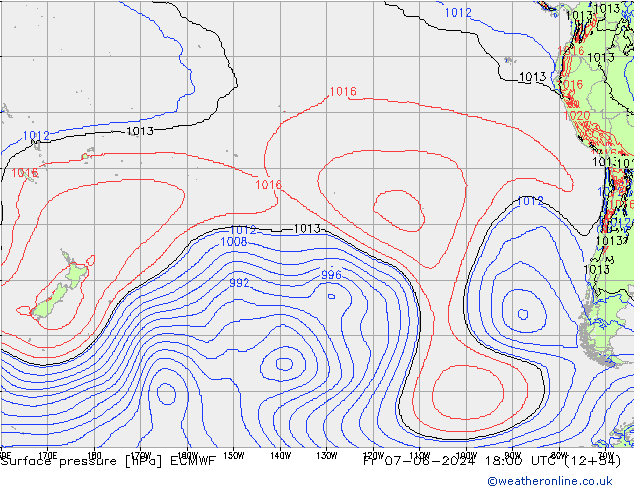 Surface pressure ECMWF Fr 07.06.2024 18 UTC