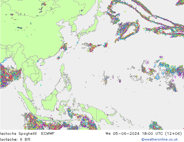 Isotachs Spaghetti ECMWF We 05.06.2024 18 UTC