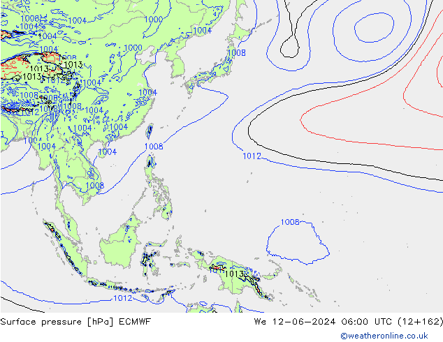 pression de l'air ECMWF mer 12.06.2024 06 UTC