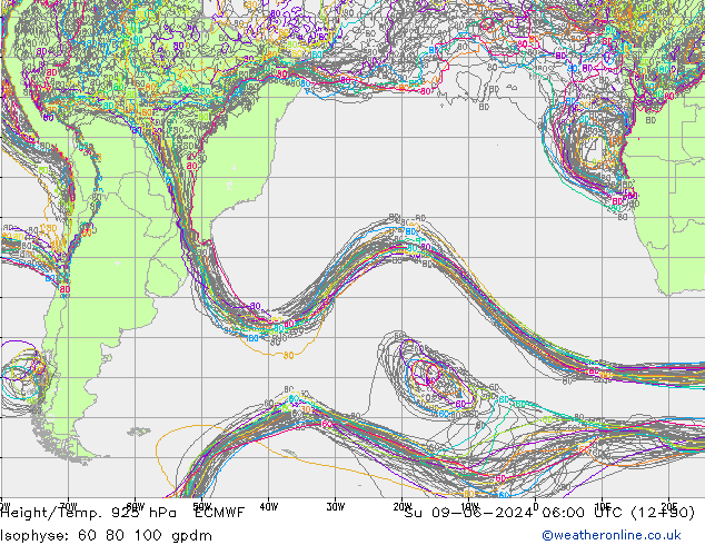 Height/Temp. 925 hPa ECMWF Ne 09.06.2024 06 UTC