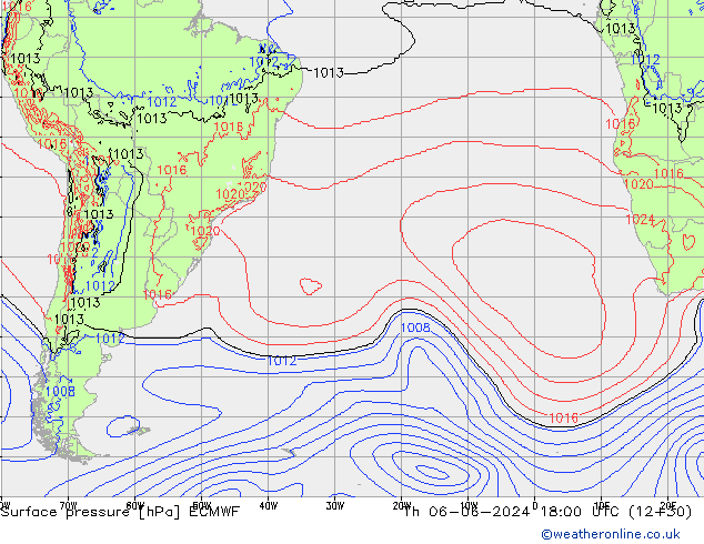 Yer basıncı ECMWF Per 06.06.2024 18 UTC