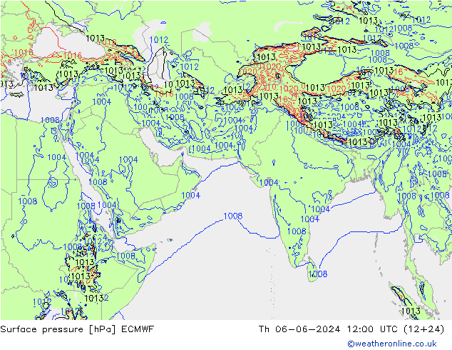 pression de l'air ECMWF jeu 06.06.2024 12 UTC