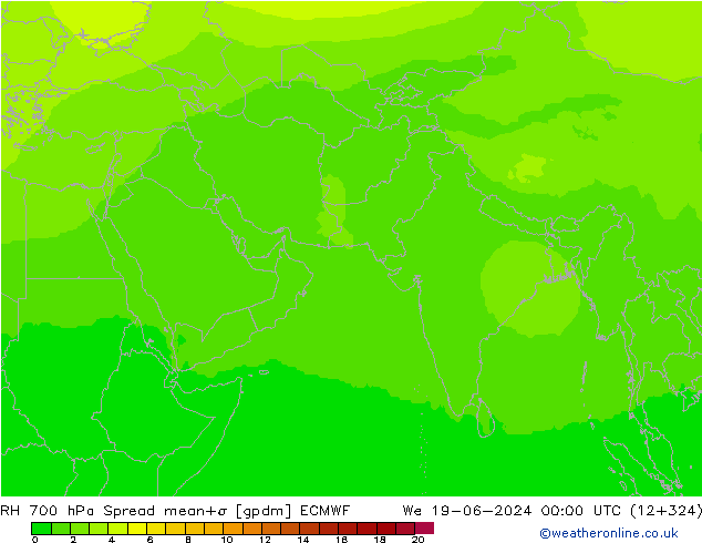 RV 700 hPa Spread ECMWF wo 19.06.2024 00 UTC