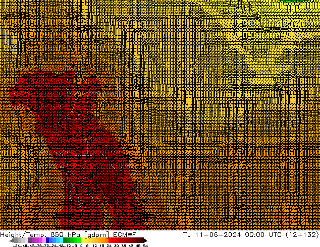 Yükseklik/Sıc. 850 hPa ECMWF Sa 11.06.2024 00 UTC