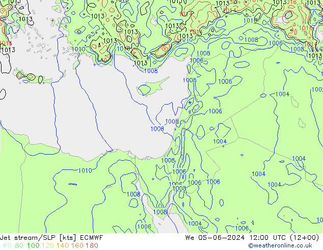 Courant-jet ECMWF mer 05.06.2024 12 UTC