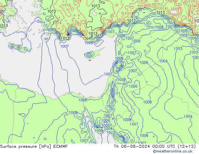 pression de l'air ECMWF jeu 06.06.2024 00 UTC