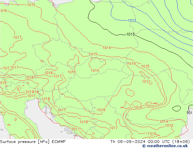 Bodendruck ECMWF Do 06.06.2024 00 UTC