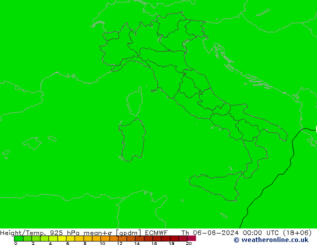 Height/Temp. 925 hPa ECMWF  06.06.2024 00 UTC