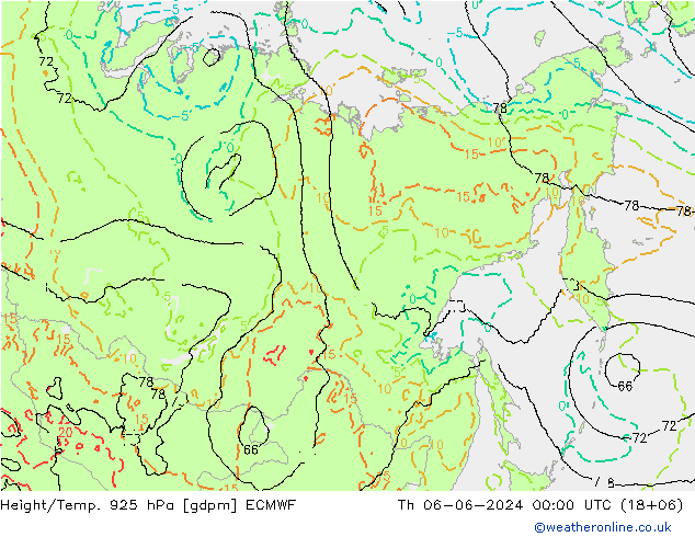 Height/Temp. 925 hPa ECMWF Do 06.06.2024 00 UTC