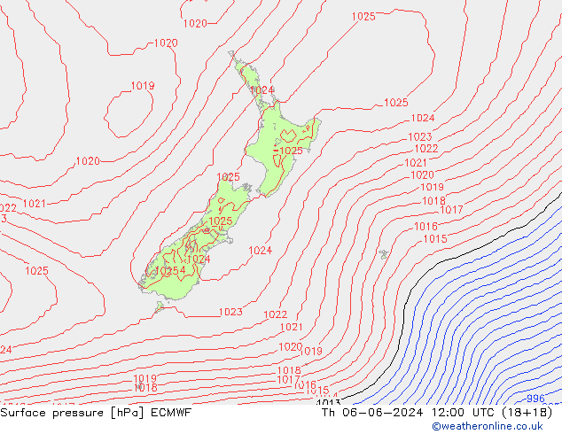 pression de l'air ECMWF jeu 06.06.2024 12 UTC