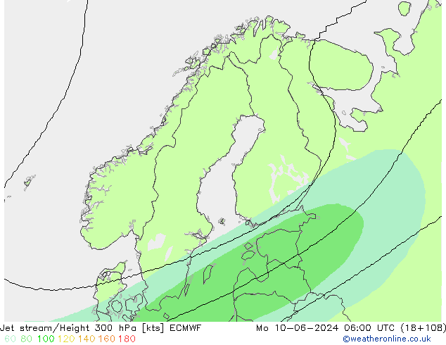 Jet Akımları ECMWF Pzt 10.06.2024 06 UTC