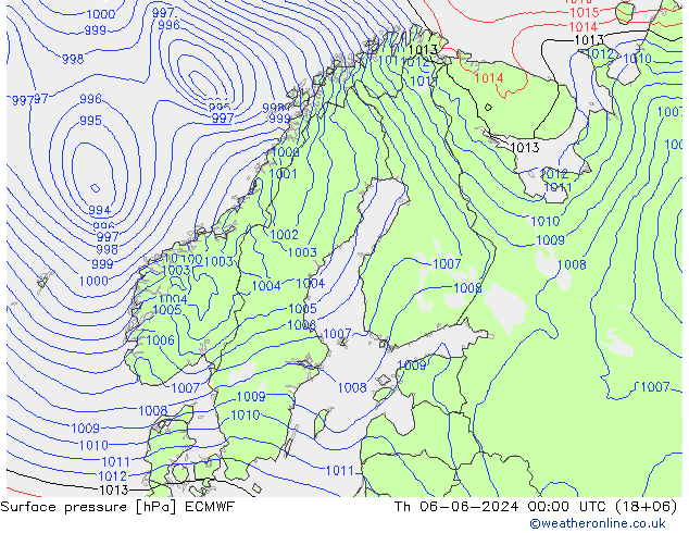 Yer basıncı ECMWF Per 06.06.2024 00 UTC