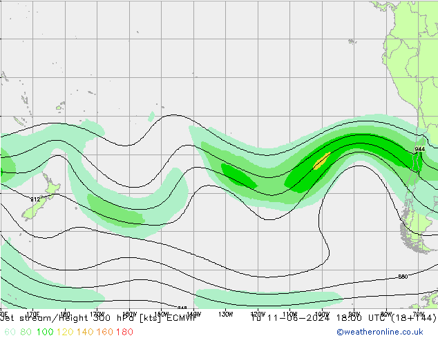 Jet stream ECMWF Ter 11.06.2024 18 UTC