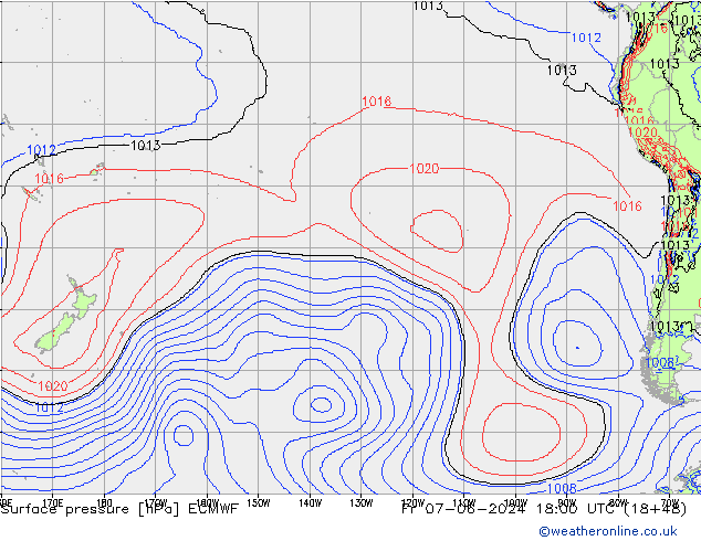 Surface pressure ECMWF Fr 07.06.2024 18 UTC