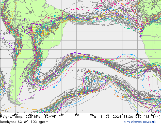 Hoogte/Temp. 925 hPa ECMWF di 11.06.2024 18 UTC