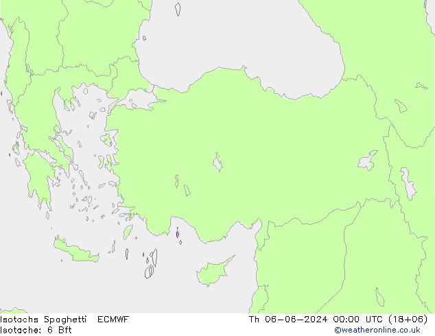 Isotachs Spaghetti ECMWF  06.06.2024 00 UTC