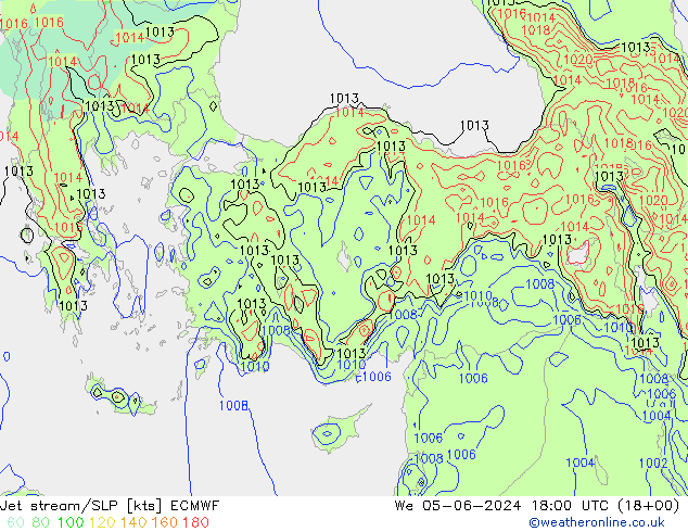 Courant-jet ECMWF mer 05.06.2024 18 UTC