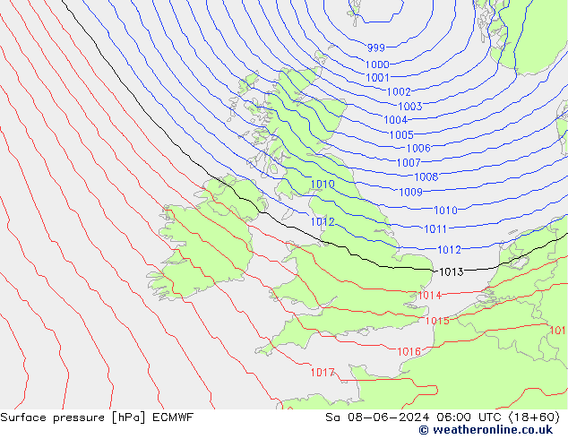 Yer basıncı ECMWF Cts 08.06.2024 06 UTC