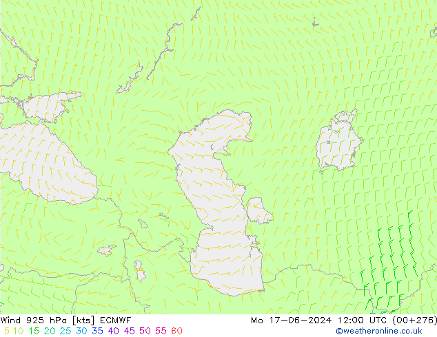 Viento 925 hPa ECMWF lun 17.06.2024 12 UTC