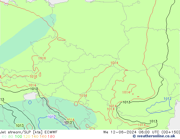 Courant-jet ECMWF mer 12.06.2024 06 UTC