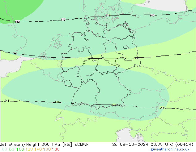 Courant-jet ECMWF sam 08.06.2024 06 UTC