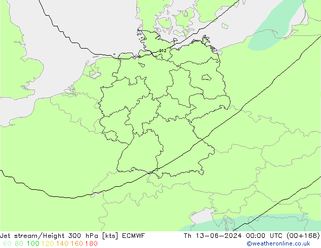 Courant-jet ECMWF jeu 13.06.2024 00 UTC