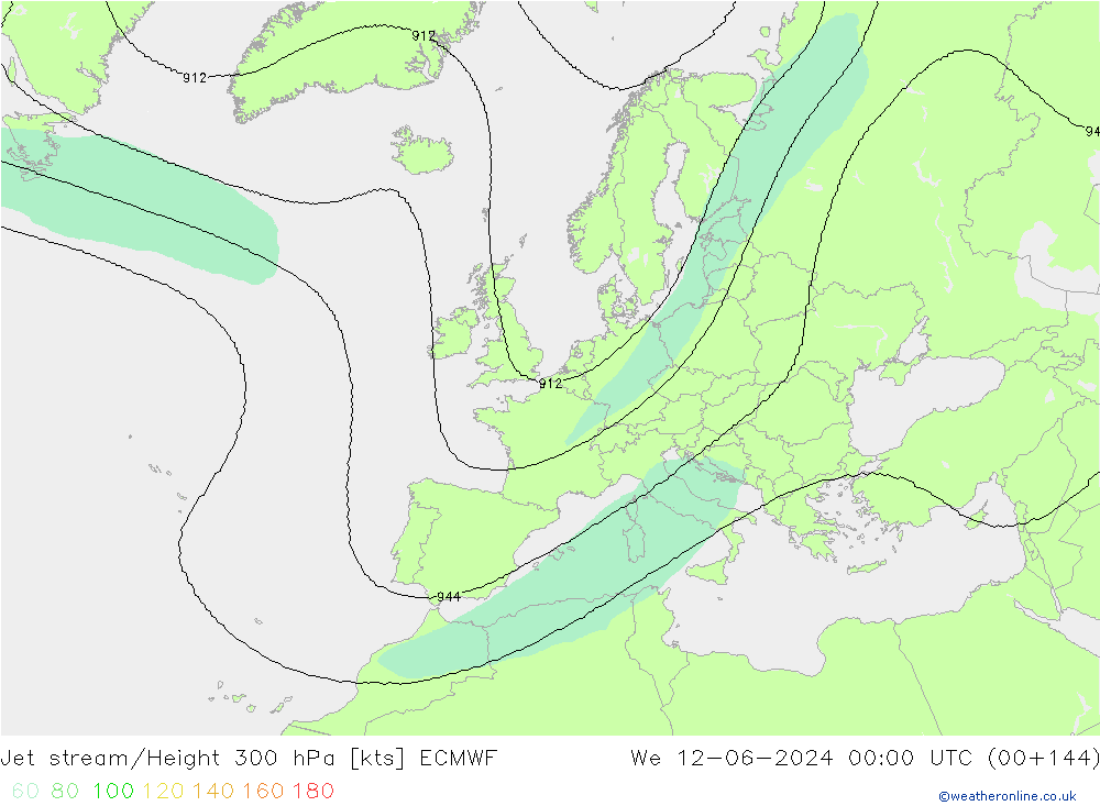 Polarjet ECMWF Mi 12.06.2024 00 UTC