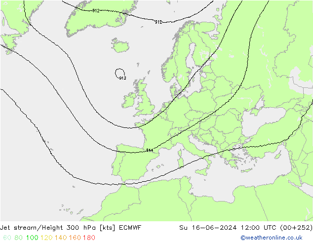 джет ECMWF Вс 16.06.2024 12 UTC