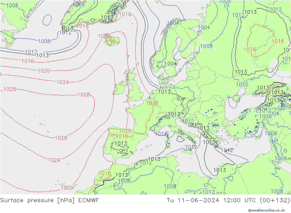pression de l'air ECMWF mar 11.06.2024 12 UTC