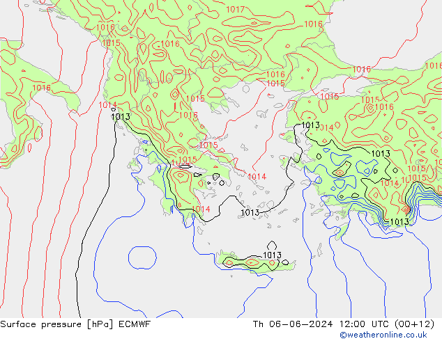 приземное давление ECMWF чт 06.06.2024 12 UTC