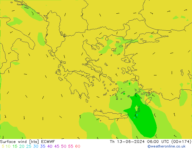  10 m ECMWF  13.06.2024 06 UTC